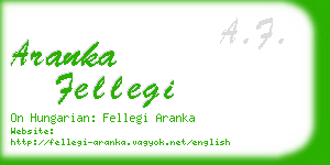 aranka fellegi business card